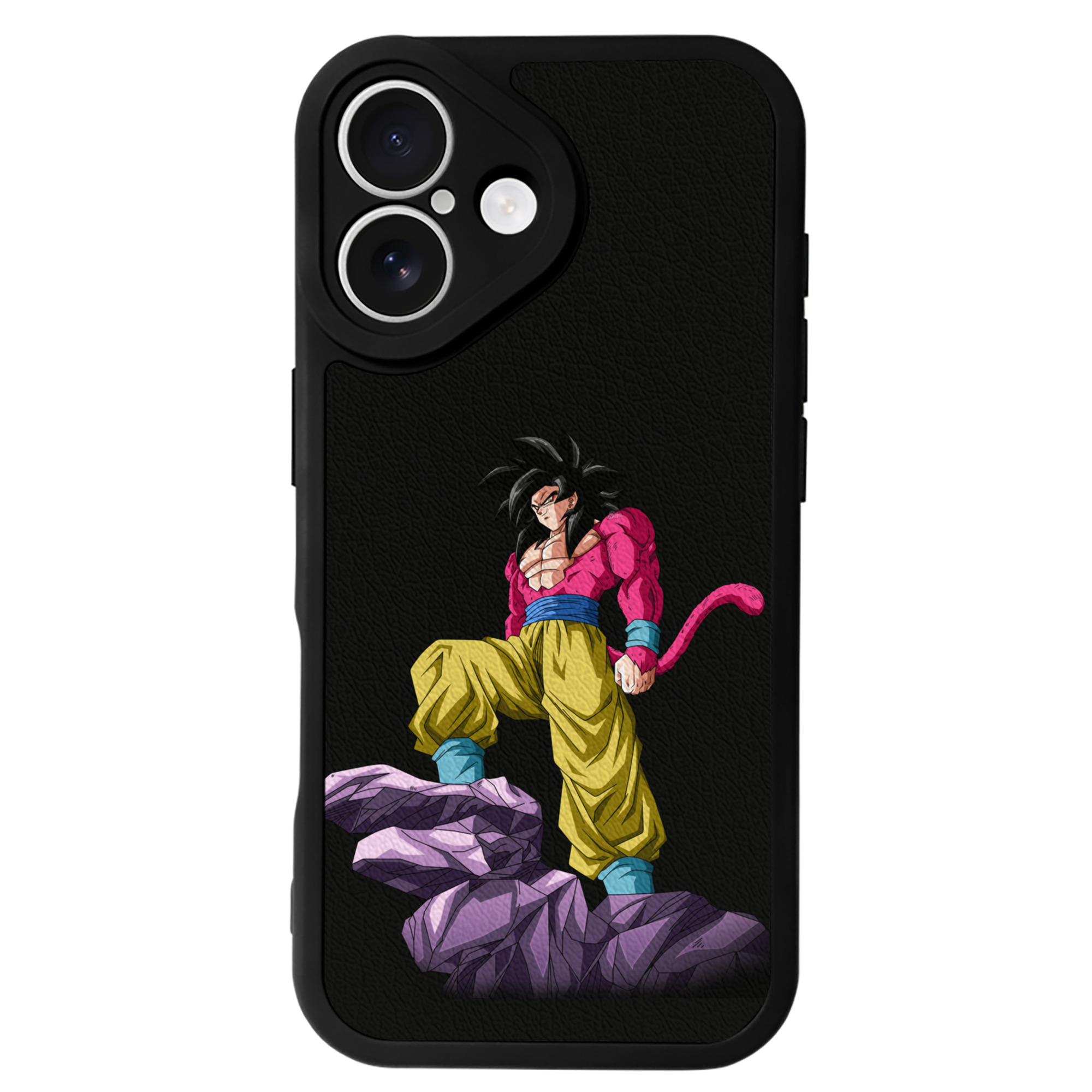 （画像用） ドラゴンボール 孫悟空（そん ごくう）Son Goku カカロット DRAGON BALL Kakarotto 【iPhone 16シリーズ対応】シリコンスマホケース（レザー調） 材質：シリコン